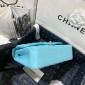 Chanel Medium Flap Handbag in Lambskin-Light blue
