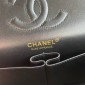 Chanel Medium Flap Handbag in Suede Deerskin-Black