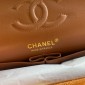 Chanel Medium Flap Handbag in Suede Deerskin-Black