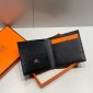 Hermes Portafoglio compatto in vitello Epsom-Noir