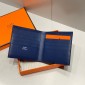 Hermes Portafoglio compatto in vitello Epsom-Navy blue