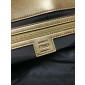 Borsa in pelle Fendi Gold Medium Bagutte