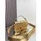 Borsa in pelle Fendi Gold Medium Bagutte