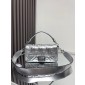 Borsa in pelle Fendi Silver Medium Bagutte