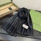 Gucci GG jacquard silk wool shawl 