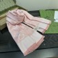 Gucci GG jacquard silk wool shawl 