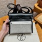 Hermes Herbag Mini Bag- Ecru/Black