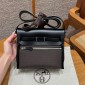 Hermes Herbag Mini Bag-Dark bronze /noir
