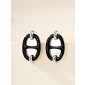 Hermes Mini Mailon Earrings-Noir