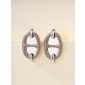 Hermes Mini Mailon Earrings-Etoupe