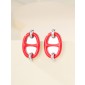 Hermes Mini Mailon Earrings-Red