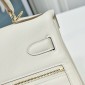 Hermes Kelly Lakis Pocket 28 / 32 in Swift Leather-Cream white
