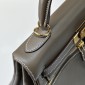Hermes Kelly Lakis Pocket 28 / 32 in Swift Leather-Etoupe