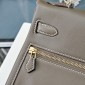 Hermes Kelly Lakis Pocket 28 / 32 in Swift Leather-Etoupe