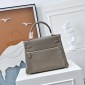 Hermes Kelly Lakis Pocket 28 / 32 in Swift Leather-Etoupe
