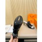 Hermes Leather Mules Heel 8cm, Size 35-42