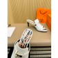 Hermes Leather Mules Heel 8cm, Size 35-42