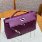 Hermes Kelly Pochette in Swift Leather-Anemone