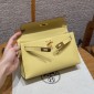 Hermes Kelly Pochette in Swift Leather-Jaune Poussin