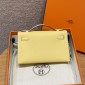 Hermes Kelly Pochette in Swift Leather-Jaune Poussin