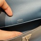 Hermes Kelly Pochette in Swift Leather-Blue de presse