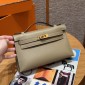Hermes Kelly Pochette in Swift Leather-Beige marfa