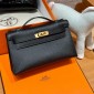 Hermes Kelly Pochette in Epsom Leather-Black