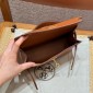 Hermes Kelly Pochette in Swift Leather-Brown