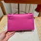 Hermes Kelly Pochette in Swift Leather-Magnolia