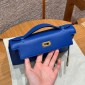 Hermes Kelly Pochette in Swift Leather-Blue electric