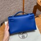 Hermes Kelly Pochette in Swift Leather-Blue electric