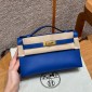 Hermes Kelly Pochette in Swift Leather-Blue electric