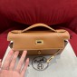 Hermes Kelly Pochette in Epsom Leather-Brown