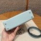 Hermes Mini Kelly Epsom leather-Blue zephyr