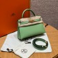 Hermes Mini Kelly Epsom leather-Vert Criquent