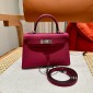 Hermes Mini Kelly Epsom leather-Rose purple