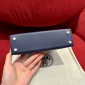Hermes Mini Kelly Epsom leather-Blue saphir