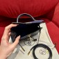 Hermes Mini Kelly Epsom leather-Blue saphir