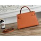 Hermes Mini Kelly Epsom leather-Orange