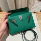 Hermes Mini Kelly Epsom leather-Vert vertigo