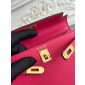 Hermes Mini Kelly Epsom leather-Rose extreme