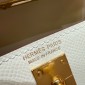 Hermes Mini Kelly Epsom leather-Cream white