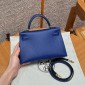 Hermes Mini Kelly Epsom leather-Blue electric