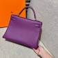 Hermes Kelly 32cm in Togo leather-Anemone