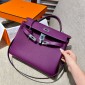 Hermes Kelly 32cm in Togo leather-Anemone