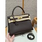 Hermes Kelly 32cm in Togo leather-Chocolate