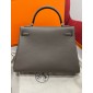 Hermes Kelly 32cm in Togo leather-Etain