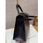 Hermes Kelly 32cm in Box leather-Black