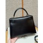 Hermes Kelly 32cm in Box leather-Black