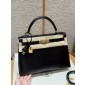 Hermes Kelly 32cm in Box leather-Black